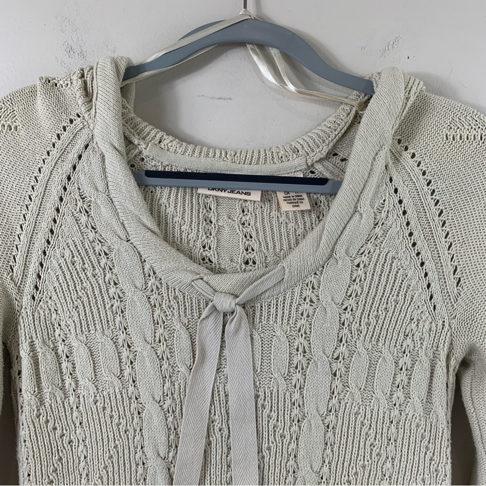 DKNY Jeans Women’s knit hooded sweater-XS - Picture 2 of 13